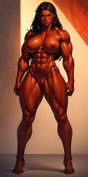 1girls abs ai_generated betty_ross big_breasts black_hair breasts completely_naked completely_naked_female completely_nude completely_nude_female female female_only hulk_(series) large_breasts marvel marvel_comics muscles muscular muscular_arms muscular_female naked naked_female nude nude_female pussy red_she-hulk red_skin solo solo_female thick_thighs vagina vitoryt