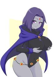 breasts dc dc_comics female female_only noboru purple_eyes rachel_roth raven_(dc) short_hair solo tagme teen_titans