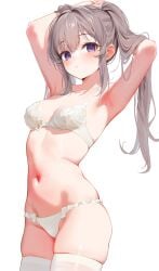 1girls armpits arms_above_head arms_up bare_armpits bare_arms bare_back bare_belly bare_chest bare_hands bare_hips bare_midriff bare_navel bare_shoulders bare_skin bare_thighs bare_torso belly belly_button blush blush blush_lines blushing_at_viewer blushing_female bra breasts brown_eyebrows brown_hair brown_hair_female cleavage collarbone dot_nose elbows embarrassed embarrassed_female embarrassed_nude_female exposed exposed_armpits exposed_arms exposed_belly exposed_midriff exposed_shoulders exposed_thighs exposed_torso female female_focus female_only frilled_bra frilled_panties frilled_underwear full_body gin00 groin hair_between_eyes half_naked half_nude hands_above_head hands_up high_resolution high_school_student highres idolmaster idolmaster_shiny_colors lean_body lean_figure legs legs_together legwear light-skined_female light-skinned light-skinned_female light_skin light_skin_female light_skinned light_skinned_female long_hair looking_at_viewer looking_down looking_down_at_viewer medium_breasts naked naked_female naked_woman navel nude nude_female nudity panties parted_lips petite petite_body petite_breasts petite_female petite_girl ponytail purple_eyes purple_eyes_female pussy school_girl shoulders sideboob sidelocks simple_background slender_body slender_waist slim_girl slim_waist small_breasts solo standing stockings teen_girl teenage_girl teenager thick_thighs thighhighs thighs thin_waist tying_hair underboob underwear upper_body v-line white_background white_bra white_legwear white_panties white_stockings white_thighhighs white_underwear yukoku_kiriko