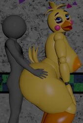 anon anonymous anonymous_artist anonymous_character anonymous_male big_booty five_nights_at_freddy's five_nights_at_freddy's_2 fnaf fnaf2 human penetration runaboo_chica toy_chica_(fnaf)