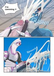 absurd_res anthro dialga duo generation_4_pokemon hi_res legendary_pokemon male male/male nintendo palkia pokemon pokemon_(species) uro0000