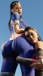 2girls 3d ass ass_worship athletic athletic_female big_ass big_breasts blue_pants bottom_heavy breasts bust busty chest curvaceous curvy curvy_figure edenian female female_face_near_ass female_focus fit fit_female hair head_on_ass hips hourglass_figure huge_ass huge_breasts hugging_ass human kitana kitana_(new_era) kiteena large_ass large_breasts legs light-skinned_female light_skin lips mature mature_female midway midway_games mileena mileena_(new_era) mortal_kombat mortal_kombat_1_(2023) netherrealm_studios princess royalty sisters slim slim_waist thedirtden thick thick_hips thick_legs thick_thighs thighs top_heavy top_heavy_breasts voluptuous voluptuous_female waist wide_hips yuri