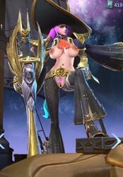 3d edit girl huge_breasts lesley_(mobile_legends) mobile_legends