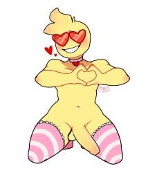 ahe_gao before_sex collar femboy gay glasses heart_glasses humblecherry kneeling noob red_glasses roblox slightly_chubby thick_thighs thigh_highs thighhighs wide_hips yaoi yellow_skin