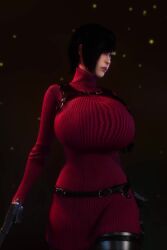 1girls 3d 3d_animation ada_wong ada_wong_(adriana) alternate_breast_size animated asian asian_female asymmetrical_hair black_gloves black_hair black_thighhighs bouncing_breasts bouncing_hair breasts breasts_bigger_than_head breasts_bigger_than_torso capcom clothed clothed_female female female_only female_solo fingerless_gloves fully_clothed gigantic_breasts gloves gun hair_over_one_eye highres holding_gun holding_object holding_weapon hourglass_figure huge_breasts human human_female human_only hyper_breasts looking_at_viewer pistol red_sweater resident_evil resident_evil_4 resident_evil_4_remake small_waist solo solo_female strutting sweater tagme thick_thighs thighhighs thin_waist top_heavy top_heavy_breasts vaako video walk_cycle walking wasp_waist weapon wide_hips