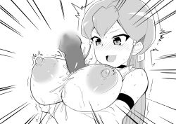 1boy 1girls black_and_white breasts cardfight!!_vanguard cock cum cum_between_breasts cum_on_body cum_on_breasts dick female gillian_chen large_breasts male manga_style nipples oda_koziki penis penis_between_breasts