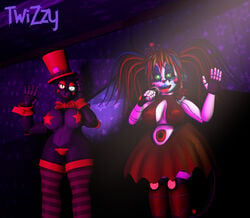 3d 3d_(artwork) anthro baby_(fnafsl) big_breasts circus_baby circus_baby_(fnaf) facing_viewer female five_nights_at_freddy's green_eyes lefty_(fnaf) rckke scrap_baby scrap_baby_(fnaf) scrap_baby_(rckke) shiny_eyes white_eye yellow_eyes