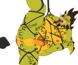 anthro balls bara blush body_writing bondage boner dragon erection gunnar_(spyro) islate_(artist) male male_only muscles muscular nude penis rope rope_bondage scalie solo solo_male spread_legs spyro_reignited_trilogy spyro_the_dragon tongue_out