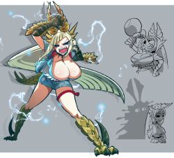 2023 big_breasts capcom cleavage gijinka huge_breasts jari_1986 monster_girl monster_hunter tagme zinogre