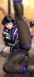 1girls cameltoe clothed_female female female_focus female_only fully_clothed fully_clothed_female girl girl_only no_nude only_female reina_mishima short_hair solo solo_female solo_focus spread_legs tekken tekken_8 thick_thighs yoshi55level