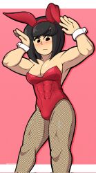 1boy blush bulge bunny_ears bunnysuit crossdressing fishnet_legwear fishnets large_pectorals looking_at_viewer male_only mii mii_brawler nintendo pecs super_smash_bros. tagme xenondotexe_(artist)