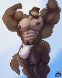 abs animal_humanoid anthro armpit_hair bara_tiddies bara_tits big_chest big_pecs bodybuilder chest_hair crocobu facial_hair flexing furry gigantic_chest gigantic_pecs hairy_chest hairy_male huge_chest huge_pecs humanoid large_pectorals male male_only man_boobs man_breasts massive_chest massive_pecs moobs muscles muscular muscular_arms muscular_male pecs pubic_hair