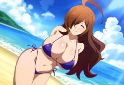 1girls ai_generated beach bikini dokidoki_ninja girls_only kono_subarashii_sekai_ni_shukufuku_wo! solo solo_female tagme wiz_(konosuba)