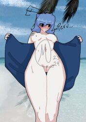 beach bug_girl open_towel roblox roblox_avatar wet_body