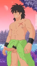 anime bara broly broly_(dragon_ball_super) cock cum cumming dick dragon_ball dragon_ball_super gay jestablacksheep male_only muscle naked saiyan