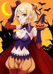 ayase_eli breasts eli_ayase halloween halloween_costume love_live! simon_(n.s_craft)