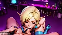 2boys ai ai_assisted ai_generated ai_video bikini blonde_eyebrows blonde_hair blowjob blowjob_only blue_bikini blue_eyes blue_heels blue_lipstick blue_thigh_boots blue_thigh_highs blue_thighhighs chastity chastity_cage chastity_device deep_blowjob deepthroat earrings elf elf_ears face_closeup face_focus fellatio femboy femboy_focus femboysub gay gay_blowjob gay_male girly girly_boy girly_clothing gold_earrings heels high_heels holding holding_leash leash leash_and_collar leash_pull leashed leashed_collar leashed_male legs_apart legs_spread link lipstick long_hair looking_at_viewer makeup momoint no_sound non_nude original_art original_artwork precum precum_drip pulling_leash shorter_than_10_seconds skinny_femboy skinny_male sucking sucking_dick sucking_penis tagme the_legend_of_zelda thigh_highs thighhighs thighs video