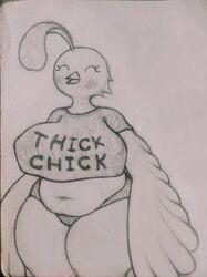 anthrofied avian big_belly big_breasts chubby chubby_anthro chubby_female daniel_oddman fat fat_belly risk_of_rain risk_of_rain_2 sketch thick_body thick_thighs tummy wax_bae wide_hips wings