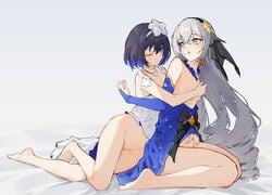 assertive assertive_female benghuai_xueyuan bronya_zaychik female happy_female kuo_(kuo114514) lesbian lesbian_sex lesbians pussy seele_vollerei yuri