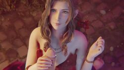 1boy 1girls 3d aerith_gainsborough alternate_version_available animated big_penis biting_lip bracelet brown_hair bulgingsenpai cum cum_in_mouth cum_on_face cumshot cute dress eye_contact facial female final_fantasy final_fantasy_vii final_fantasy_vii_remake green_eyes hand_holding handjob holding_hands interlocked_fingers light-skinned_male longer_than_30_seconds looking_at_viewer male nail_polish necklace open_mouth penis pixiewillow pov pov_eye_contact romantic smile solo_focus sound square_enix straight uncensored video volkor