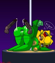 1girls after_anal anal anal_juice anal_sex anus breasts cum cum_in_ass doregami female gape gaping gaping_anus plant plant_girl plantie plants_vs_zombies:_heroes solar_flare_(pvz) stripper sunflower