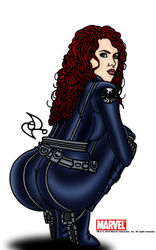 1girls 2012 annoyed ass ass_focus avengers big_ass big_butt bimbo black_suit black_widow_(marvel) bubble_ass bubble_butt butt butt_focus celebrity copyright copyright_name curly_hair curvy curvy_figure dat_ass female female_focus female_only hourglass_figure huge_ass human iron_man_2 jumpsuit light-skinned_female light_skin lips long_hair looking_at_viewer looking_back marvel marvel_cinematic_universe natasha_romanoff omarsin presenting presenting_hindquarters red_hair s.h.i.e.l.d. scarlett_johansson shiny shiny_ass shiny_clothes solo solo_female solo_focus squat squatting thick_ass thick_lips thick_thighs thighs traditional_media_(artwork) utility_belt watermark white_background