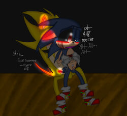 2boys blood blue_fur cat_ears creepypasta doppelganger fleetway_super_sonic furry gay gloves hedgehog penis red_eyes sex shoes sonic.exe sonic.exe_(character) sonic.exe_(creepypasta) sonic_(series) two_tone_penis what yaoi yellow_fur