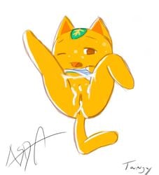 animal_crossing asdfjkl03 cum cum_in_pussy feline nintendo orange_fur tagme tangy_(animal_crossing)