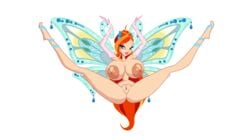 1girls 4kids_entertainment animated areolae bloom_(winx_club) blue_eyes bouncing_breasts breasts dk enchantix fairy fairy_princess fairy_wings hands_up huge_areolae huge_breasts legs_apart looking_at_viewer naked nickelodeon nipples nude princess pussy rainbow_(animation_studio) red_hair riffsandskulls solo splits spread_legs winx_club