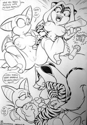 2007 crossover furry max_blackrabbit rouge_the_bat sabrina_online sonic_(series) strap-on webcomic yuri zig_zag