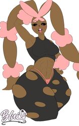 abs anthro big_ass big_breasts big_butt big_muscles brown_fur fit fit_female fur furry huge_ass huge_butt large_ass large_breasts lopunny mega_evolution mega_lopunny pink_thong pokémon_(species) pokemon pokemon_(species) ripped_clothing ripped_pants ripped_stockings shiny_pokemon solo solo_female solo_focus sweetmixture thick_ass thick_bottom_lip thick_legs thick_lips thick_thighs thong