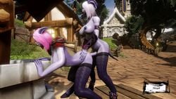 3d alliance_(warcraft) animated auril_(artist) big_breasts blizzard_entertainment blonde_hair doggy_style draenei erection from_behind from_behind_position futa_on_female futanari gif horn horns medium_breasts no_bra no_humans no_panties original_character penis pink_hair ruby_(auril) source_request tail tentacle vaginal_penetration vaginal_sex warcraft white_hair world_of_warcraft