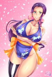 big_breasts clothed_female female female_focus female_only hatoba_akane kimono nico_robin one_piece orobi solo solo_female solo_focus