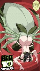 arthropod arthropod_abdomen ben_10 corruption female huge_breasts julie_yamamoto maudxie mind_control post_transformation spider_girl spider_humanoid thick_thighs transformation wide_hips