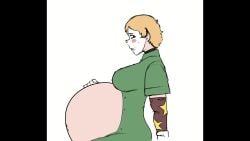 1girls animated belly belly_expansion bloated_belly blonde_hair clown_girl eightxl fat huge_belly overweight slosh sloshing_belly sound stuffing tagme tina_(eightxl) video wardrobe_malfunction