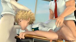 1futa 2boys 3d 3d_animation anal anal_sex animated big_penis bisexual bisexual_threesome blonde_hair blowjob blue_hair bottomless brown_hair classroom fellatio futa_on_male futanari gay katsuki_bakugou light-skinned_male light_skin male_on_male marcovee4 my_hero_academia no_sound ochako_uraraka pale-skinned_futanari pale_skin pubes pubic_hair school_uniform source_filmmaker spiky_hair spitroast straight tenya_iida threesome u.a._school_uniform video yaoi