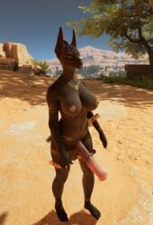 3d anthro anubian_jackal anubis balls big_ass big_penis breasts carnal_instinct egyptian furry furry_only futa_only futanari game horse_penis horsecock horsecock_futanari jackal solo zrodod5