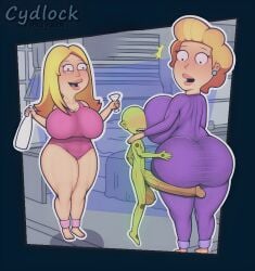 alien alien_humanoid american_dad back_view betty_smith big_ass big_breasts blonde_female blonde_hair breasts cydlock francine_smith milf mother