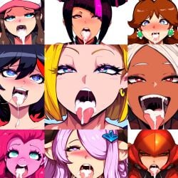 2024 9girls after_fellatio ahe_gao ahegao ai_generated android_18 artist_request black_hair blonde_hair blue_eyes brown_hair cum_in_mouth cum_on_tongue dark-skinned_female dragon_ball earrings eastern_and_western_character female female_only hair_over_one_eye heart-shaped_pupils helmet hilda_(pokemon) juri_han kill_la_kill light-skinned_female mario_(series) matoi_ryuuko metroid miruko mullon multiple_girls my_little_pony narmaya_(granblue_fantasy) novelai open_mouth open_smile pink_face pink_hair pink_skin pinkie_pie_(mlp) pokemon pony princess_daisy red_eyes samus_aran street_fighter superheroine tagme white_hair