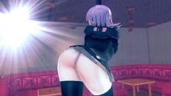 1girls artist_request ass ass_focus back_view big_ass big_breasts big_butt breasts butt_focus dancing danganronpa danganronpa_2:_goodbye_despair dumptruck_ass dumptruck_butt koikatsu nanami_chiaki pink_hair short_hair sole_female stripper_pole tagme thick_thighs