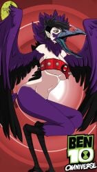 beak ben_10 bird_feet bird_wings claws corruption female harpy harpy_girl huge_breasts julie_yamamoto large_breasts maudxie mind_control post_transformation thick_thighs transformation unusual_anatomy wide_hips