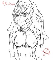 2020 breasts jack0demon league_of_legends nami_(league_of_legends) sketch