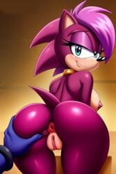 1girls 1other ai_generated ambiguous_gender anthro anus big_ass big_breasts disembodied_hand female female_only hand_on_hip magenta_fur nipples partial_other pov pov_eye_contact pussy sonia_the_hedgehog sonic_(series) sonic_the_hedgehog sonic_the_hedgehog_(series) sonic_underground thighs toony vagina