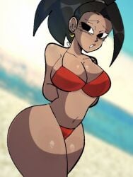 1girls big_breasts dark-skinned_female dark_skin dragon_ball dragon_ball_super female female_only jammedvhs kale solo thick_thighs thighs universe_6/universe_7 universe_6_girls