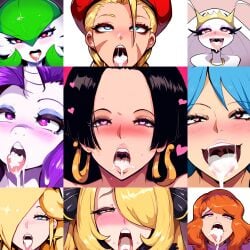 2024 9girls after_fellatio ahe_gao ahegao ai_generated artist_request black_hair blonde_hair blue_hair blush boa_hancock cammy_white capcom crossover cum cum_in_mouth cum_on_tongue cynthia_(pokemon) daphne_blake eastern_and_western_character fairy_tail female female_only game_freak gardevoir generation_3_pokemon green_hair hair_over_one_eye hasbro heart-shaped_pupils hearts human juvia_lockser light-skinned_female mlp_g4 mullon my_little_pony nintendo novelai one_piece open_mouth orange_hair pheromosa pokemon pokemon_(species) portrait princess_rosalina purple_hair rarity_(mlp) scooby-doo street_fighter tagme ultra_beast unicorn video_game_character white_skin