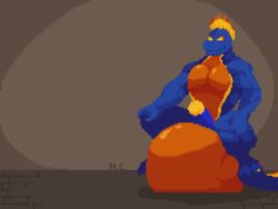 2020 4:3 4_toes absorption_vore after_vore animated anthro anthro_pred anthro_prey arm_support ball_bulge ball_vore balls balls_vore barefoot biceps big_balls biped black_nose blinking blue_body blue_fur blue_penis blue_skin bottomwear brown_background brown_text canid canine canis capcom clenched_teeth clothed clothing cock_vore countershade_torso countershading darkstalkers digital_media_(artwork) dragon duo erection feet_first fingers fish forced frame_by_frame front_view fur fur_tuft furry gallon genitals gif glans grey_body grey_fur grindzy_(nephiclav) hair half-closed_eyes hand_on_leg head_crest head_tuft huge_balls humanoid_genitalia humanoid_penis hybrid hyper hyper_balls hyper_genitalia inside jon_talbain kick long_tail looking_away loop lying male male_pred male_prey mammal marine markings multicolored_body multicolored_fur muscular muscular_anthro muscular_male narrowed_eyes neck_tuft nephiclav nude on_front on_ground open_mouth orange_body orange_countershading orange_skin orange_spikes paws pecs penile penis pixel_art purple_bottomwear purple_clothing purple_shorts same_size_vore scared short_hair short_playtime shorts side_view signature simple_background sitting sitting_on_balls smile soft_vore struggling teeth text three-quarter_view toes toony topless topless_male triceps tuft vampire_savior video_games vore wolf yellow_glans yellow_markings yellow_sclera