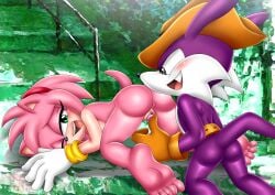 1boy 1girls amy_rose anthro anus ass barefoot bbmbbf dildo dildo_in_pussy fang fang_the_sniper feet female humanoid_feet male male/female mobian_(species) mobius_unleashed nude one_eye_closed open_mouth palcomix pussy sega sex sex_toy soles sonic_(series) sonic_team sonic_the_hedgehog_(series) teeth toes tongue vaginal_insertion