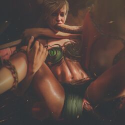 1girls 3boys 3d airtight all_holes all_three_filled anal anal_sex blonde_hair blowjob blowjob_face cassie_cage face_fucking foursome gangbang low_res lowres missionary_position mortal_kombat oral oral_sex partial_male project_vega tagme vaginal vaginal_penetration vaginal_sex