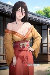 1girls ai_generated arms_at_sides artist_name bare_chest bare_legs bare_shoulders bare_thighs belt big_breasts blush boruto:_naruto_next_generations breasts brown_hair busty clothed_female clothing curvaceous female female_only front_view huge_breasts hyuuga_hanabi kevin_zheng kimono legs_together long_hair looking_at_viewer low-tied_long_hair low_ponytail miniskirt nai_diffusion naruto naruto_(series) no_bra no_bra_under_clothes nose_blush obi open_clothes open_kimono oppai patreon_username pink_lips pinup pupilless_eyes revealing_clothes ribbon sash skimpy skimpy_clothes skindentation skirt smooth_skin solo solo_focus stable_diffusion standing text thick_thighs thighs upper_body url very_long_hair violet_eyes voluptuous watermark web_address wide_hips wide_sleeves yukata