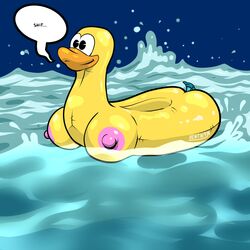 1:1 absurd_res animate_inanimate anthro breasts female hentai9ja hi_res inanimate_object inflatable living rubber_duck semi-feral